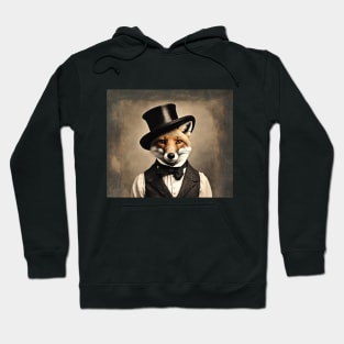 Victorian Fox Portrait Artistic Gift Fashion Hoodie